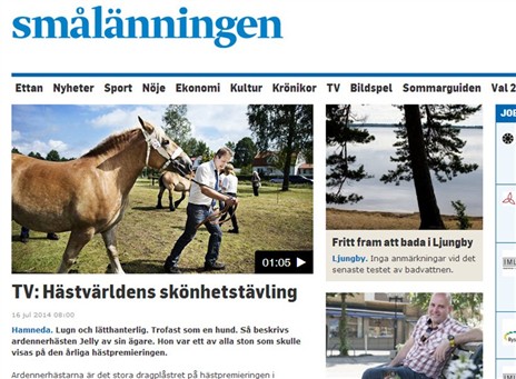 Reportage från Hamneda i tidningen Smålänningen